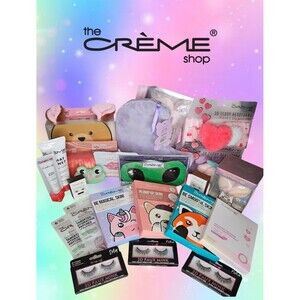 The Crème Shop Beauty Bundle 28 Pieces Masks Lashes Skincare & More NIB